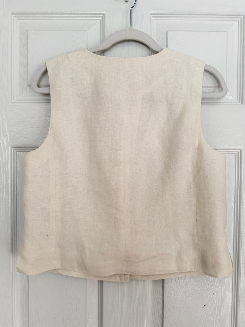 Madewell Button-Front 100% Linen Shell Top Ivory Size 4 NWT - Picture 6 of 11